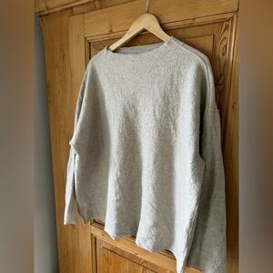 Eileen Fisher Boiled Wool Funnel Neck Sweater